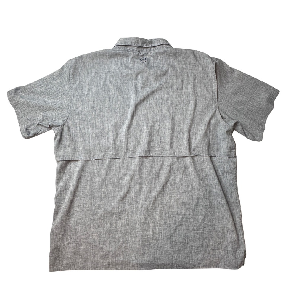 Magellan Outdoors Shirt Men 2XL Gray Aransas Pass Fish Gear Short Sleeve Fishing - Picture 2 of 10